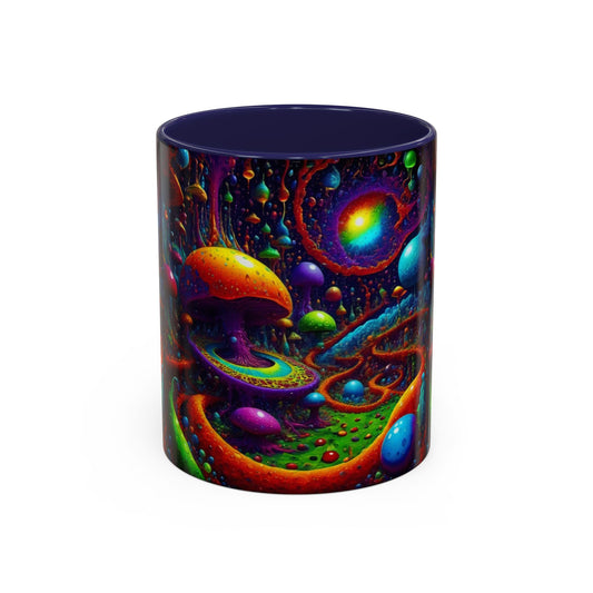 Psychedelic Mushroom Galaxy Coffee Mug — Vibrant Trippy Accent Mug (11/15oz)