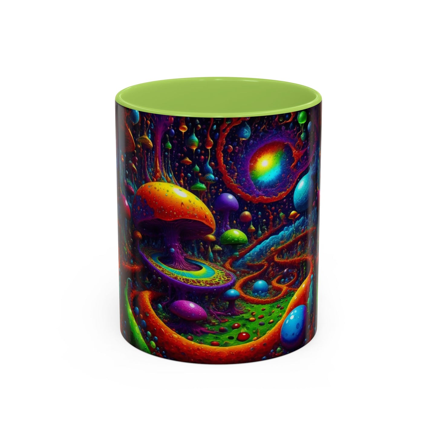 Psychedelic Mushroom Galaxy Coffee Mug — Vibrant Trippy Accent Mug (11/15oz)