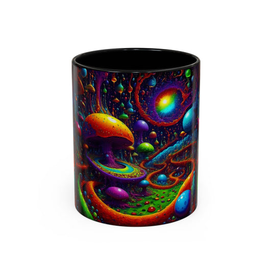Psychedelic Mushroom Galaxy Coffee Mug — Vibrant Trippy Accent Mug (11/15oz)