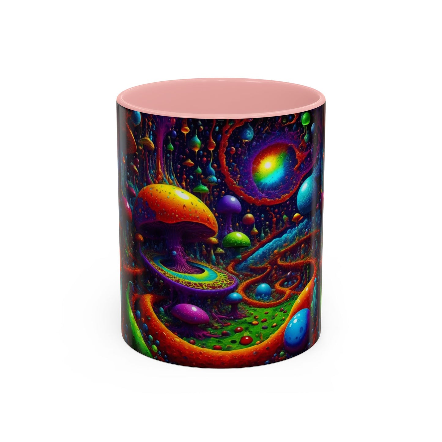 Psychedelic Mushroom Galaxy Coffee Mug — Vibrant Trippy Accent Mug (11/15oz)