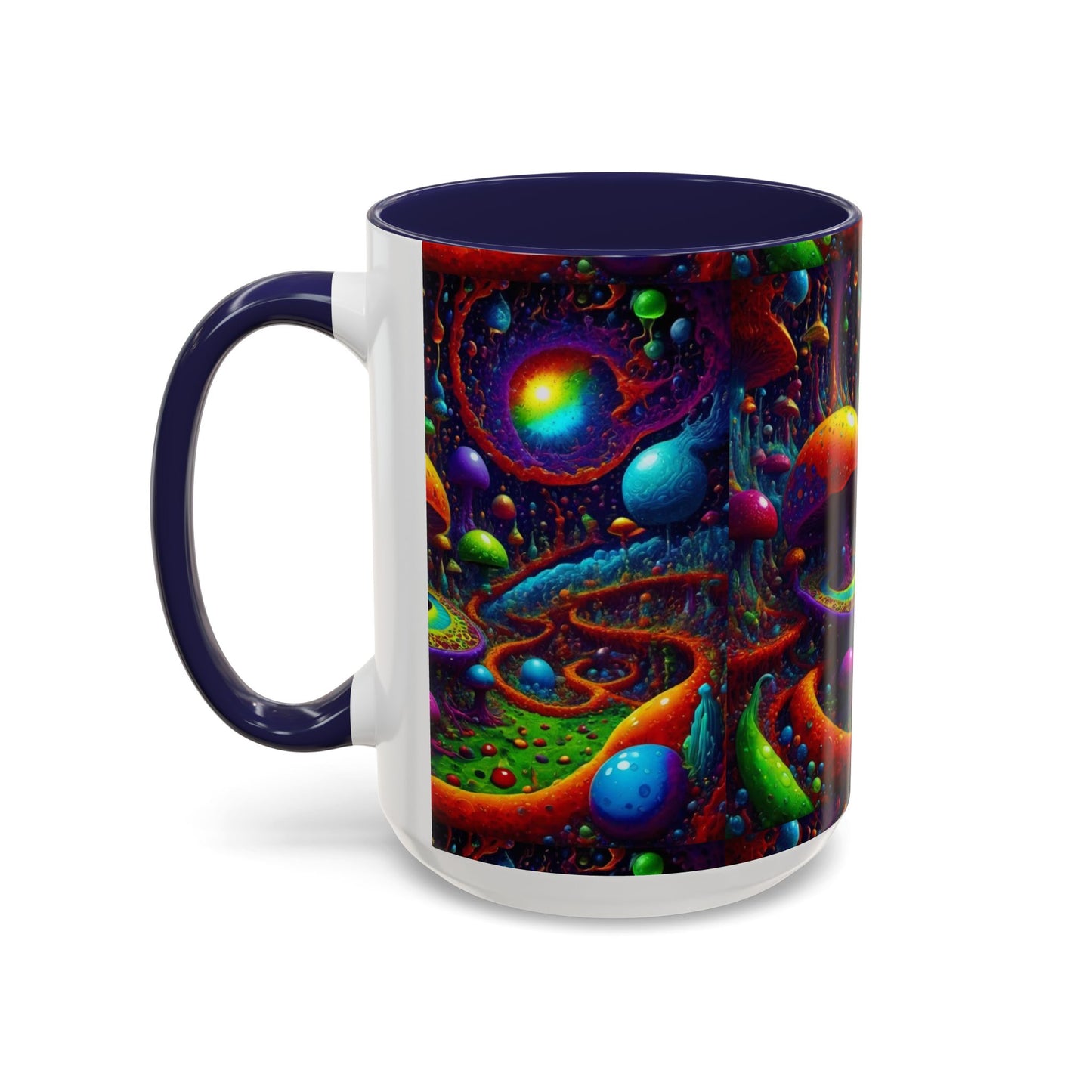 Psychedelic Mushroom Galaxy Coffee Mug — Vibrant Trippy Accent Mug (11/15oz)