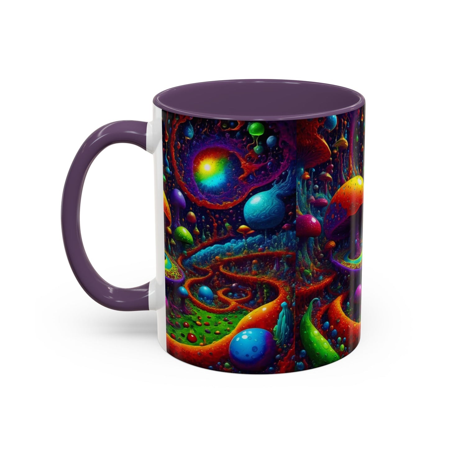 Psychedelic Mushroom Galaxy Coffee Mug — Vibrant Trippy Accent Mug (11/15oz)