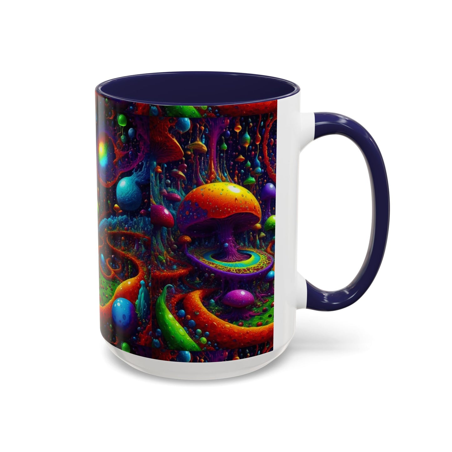Psychedelic Mushroom Galaxy Coffee Mug — Vibrant Trippy Accent Mug (11/15oz)