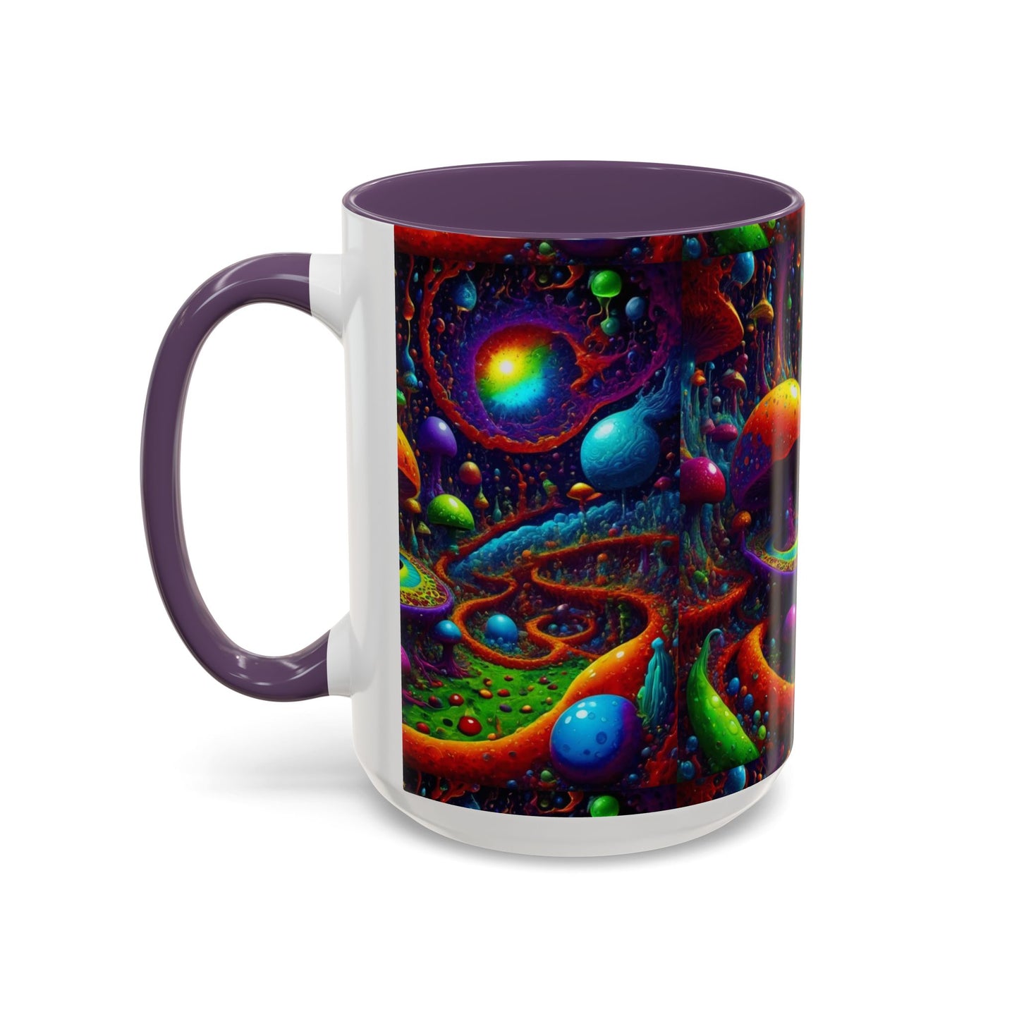 Psychedelic Mushroom Galaxy Coffee Mug — Vibrant Trippy Accent Mug (11/15oz)