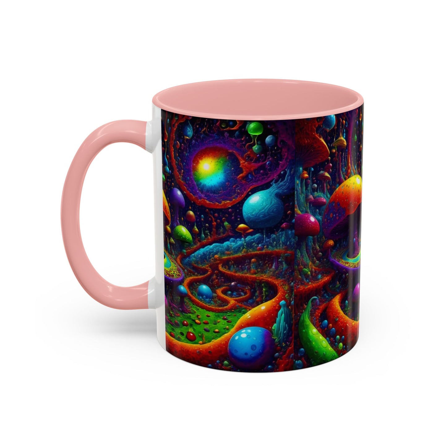 Psychedelic Mushroom Galaxy Coffee Mug — Vibrant Trippy Accent Mug (11/15oz)
