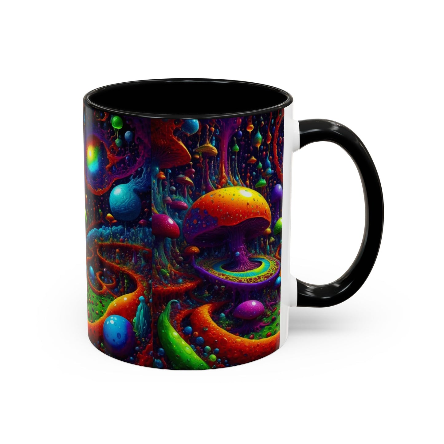 Psychedelic Mushroom Galaxy Coffee Mug — Vibrant Trippy Accent Mug (11/15oz)