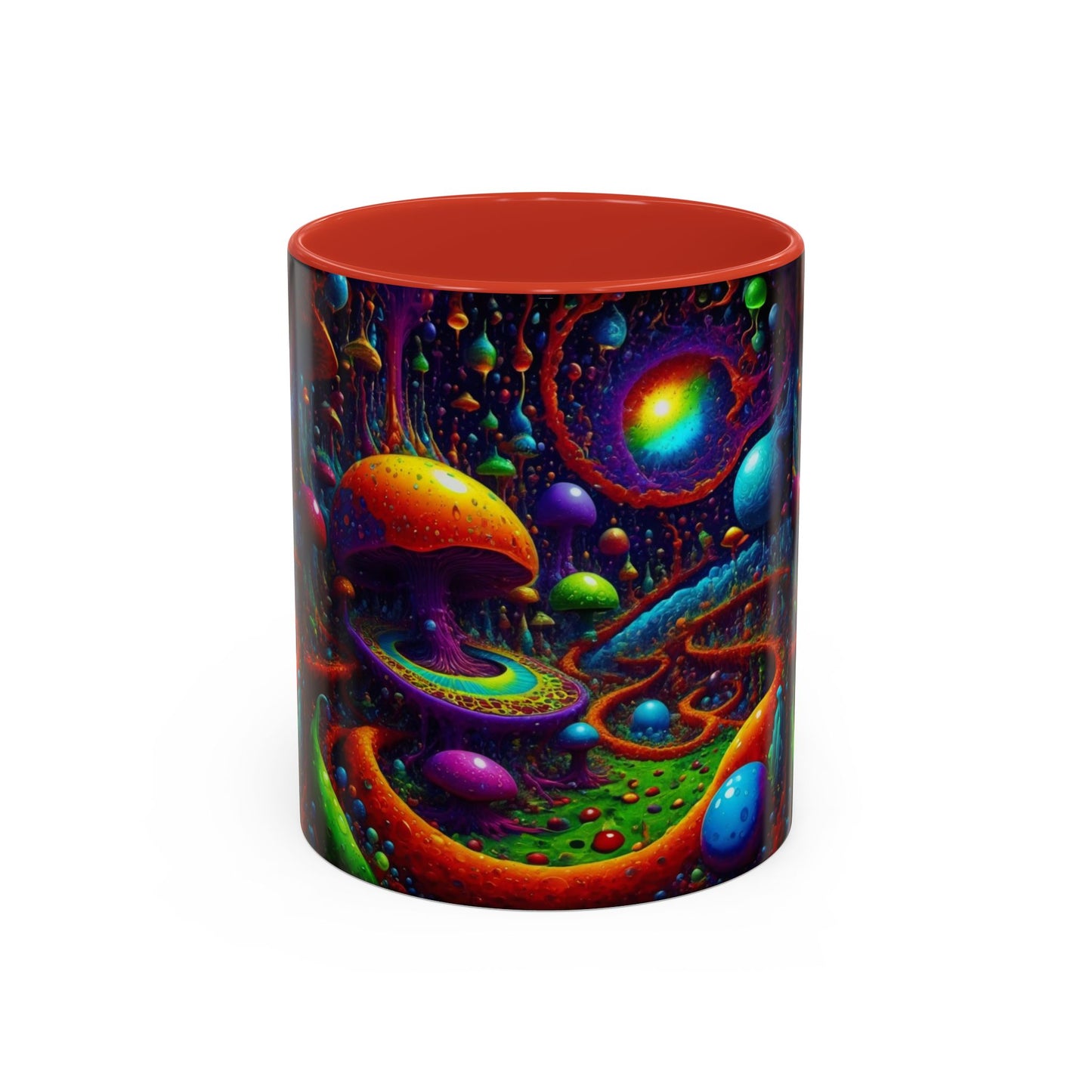 Psychedelic Mushroom Galaxy Coffee Mug — Vibrant Trippy Accent Mug (11/15oz)