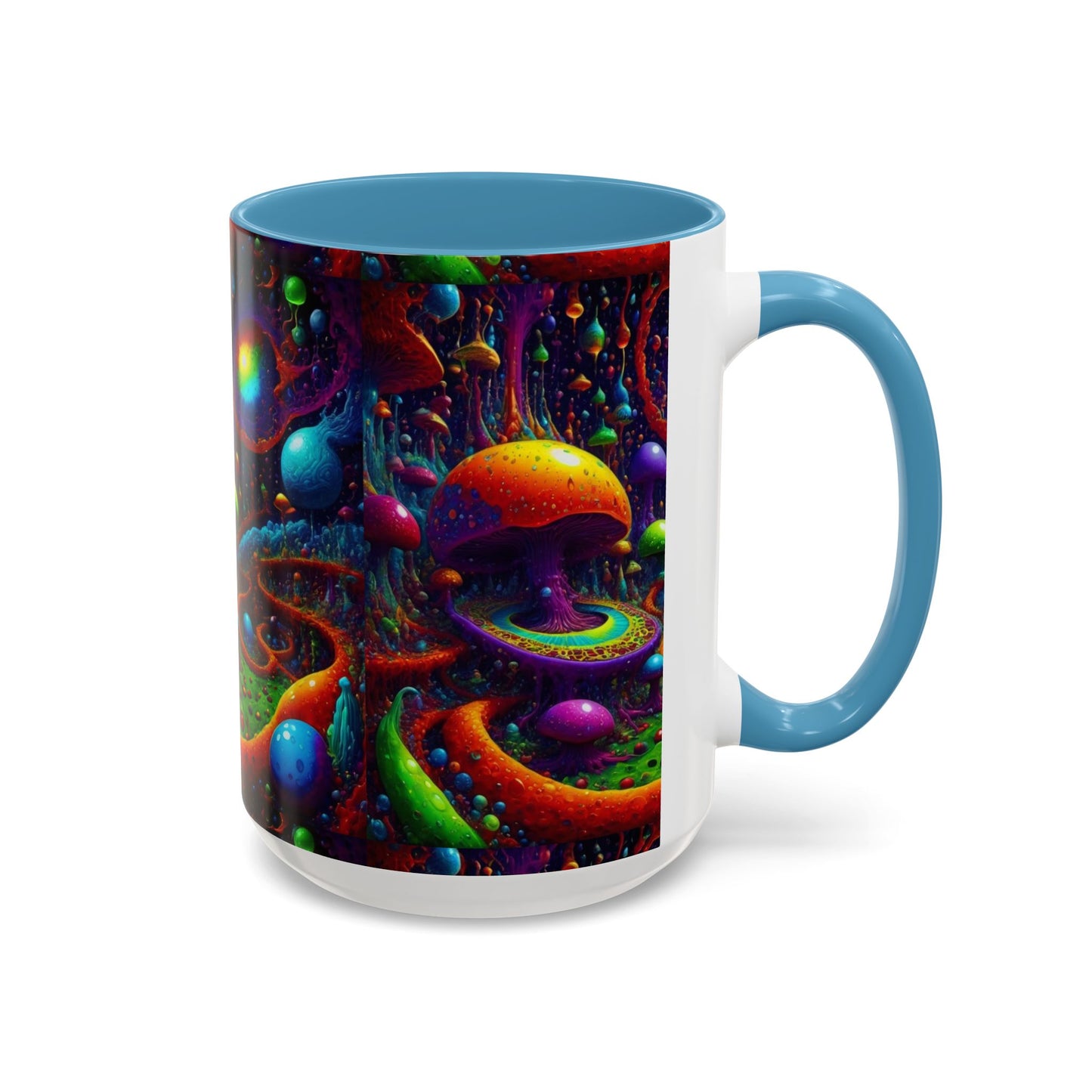 Psychedelic Mushroom Galaxy Coffee Mug — Vibrant Trippy Accent Mug (11/15oz)