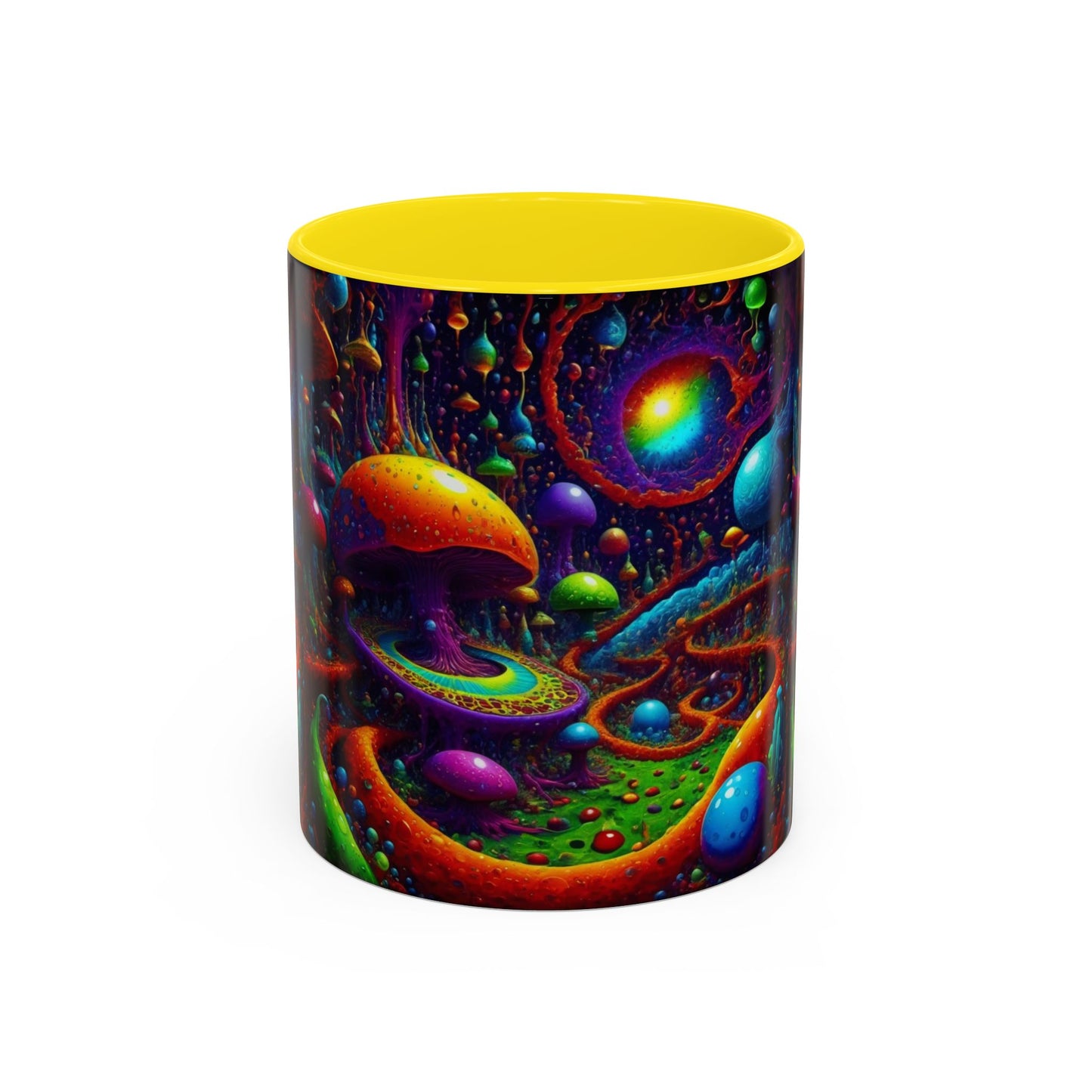 Psychedelic Mushroom Galaxy Coffee Mug — Vibrant Trippy Accent Mug (11/15oz)