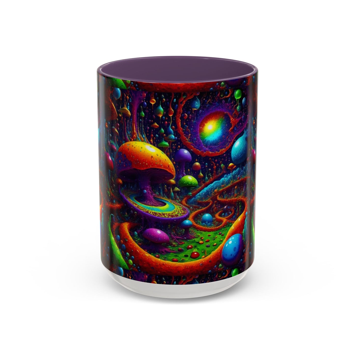 Psychedelic Mushroom Galaxy Coffee Mug — Vibrant Trippy Accent Mug (11/15oz)