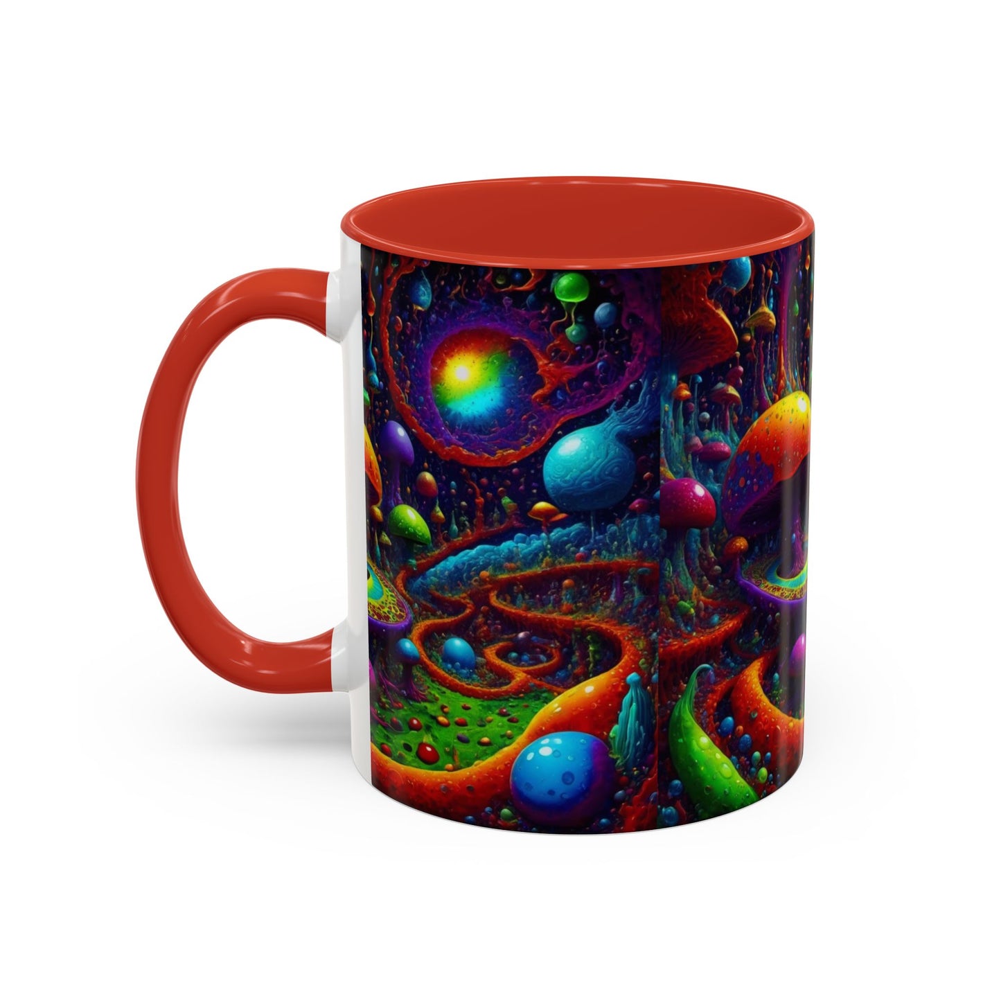 Psychedelic Mushroom Galaxy Coffee Mug — Vibrant Trippy Accent Mug (11/15oz)