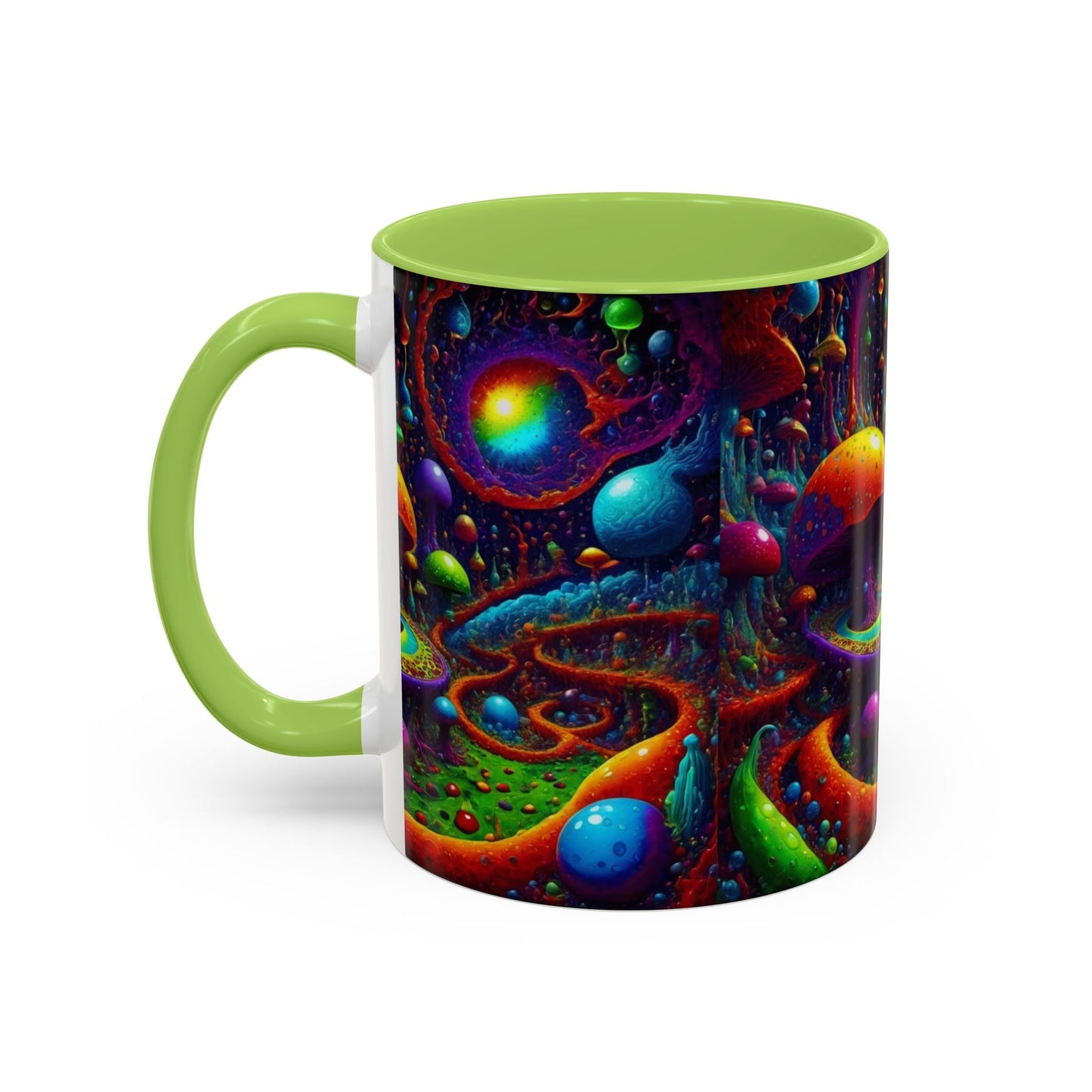 Psychedelic Mushroom Galaxy Coffee Mug — Vibrant Trippy Accent Mug (11/15oz)