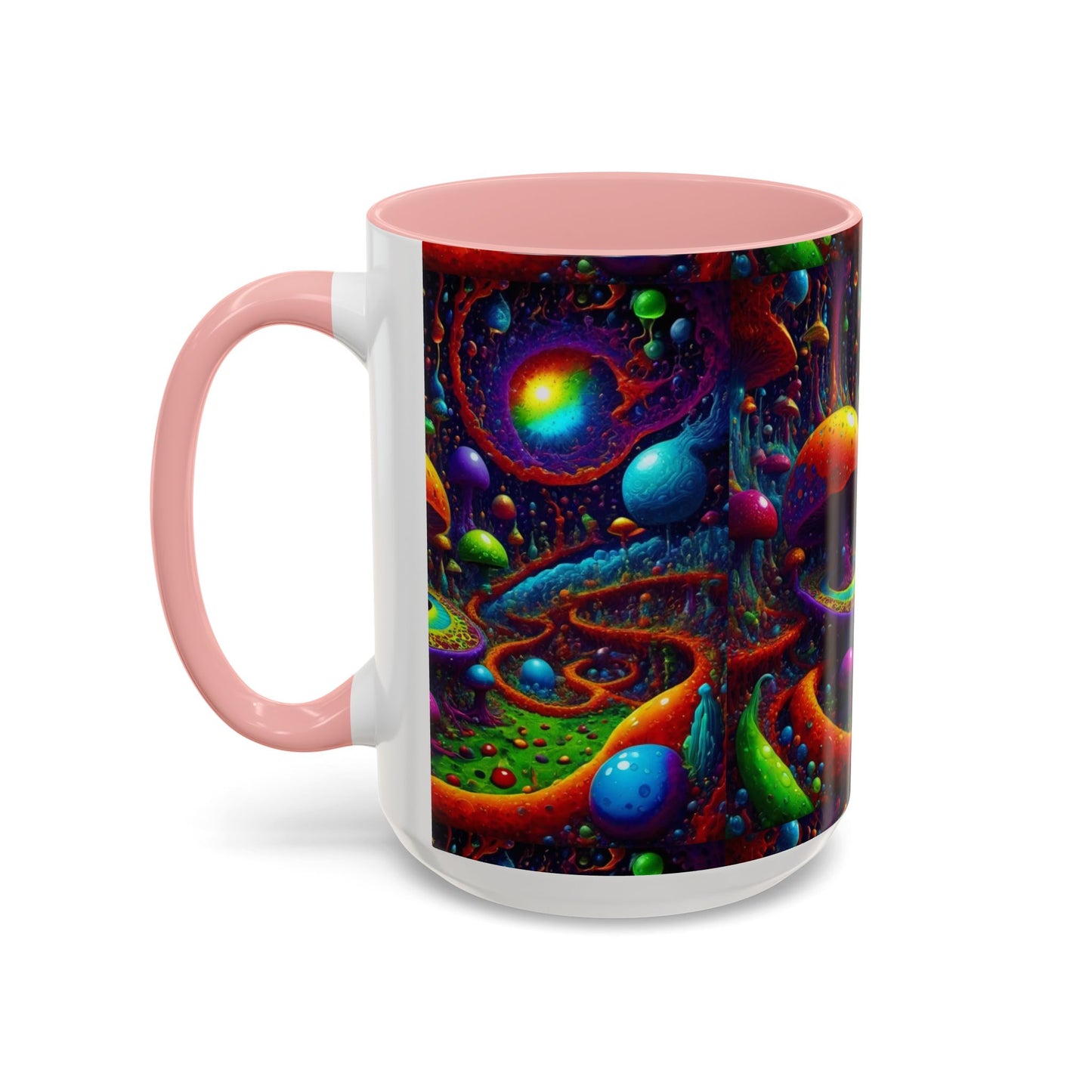 Psychedelic Mushroom Galaxy Coffee Mug — Vibrant Trippy Accent Mug (11/15oz)