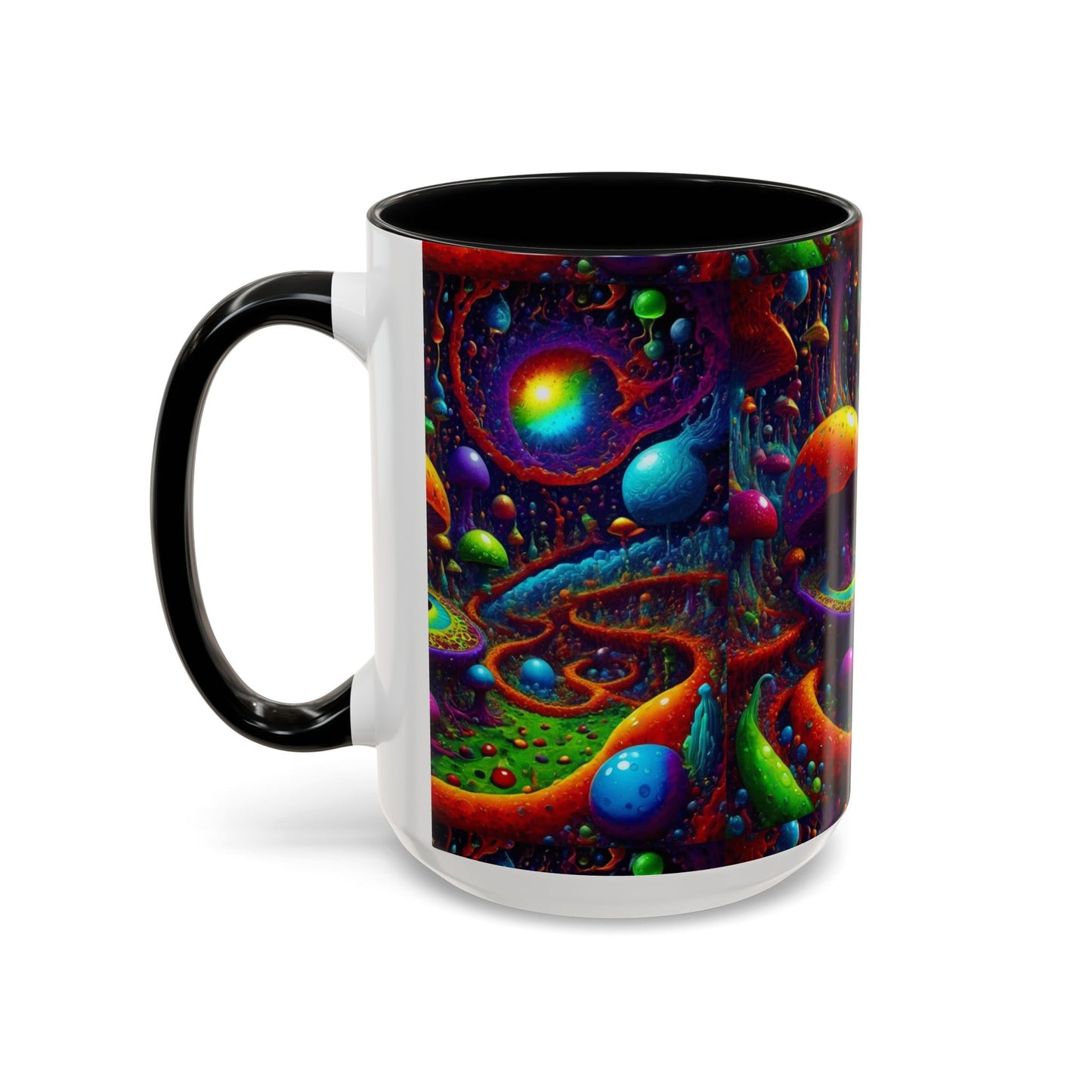 Psychedelic Mushroom Galaxy Coffee Mug — Vibrant Trippy Accent Mug (11/15oz)