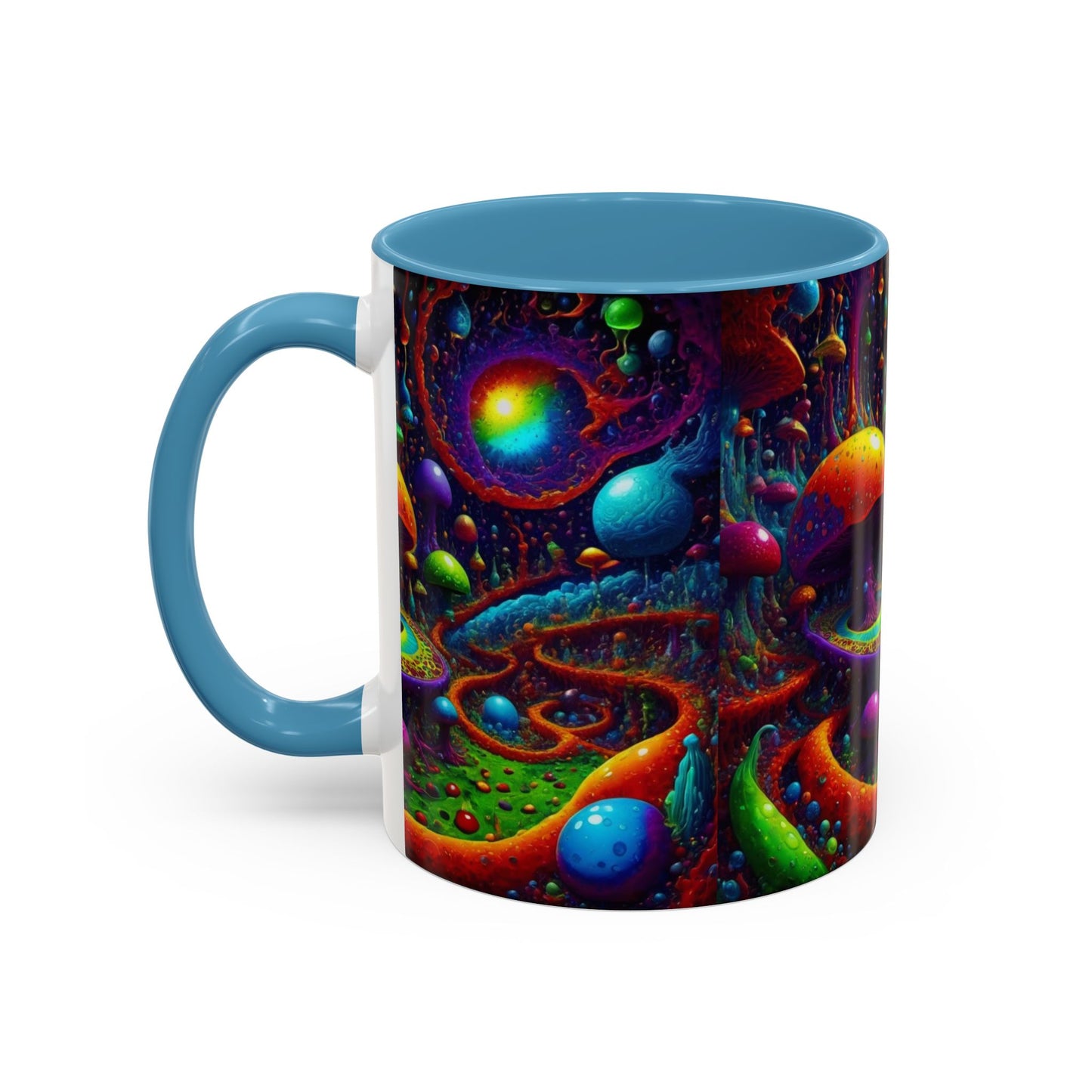 Psychedelic Mushroom Galaxy Coffee Mug — Vibrant Trippy Accent Mug (11/15oz)