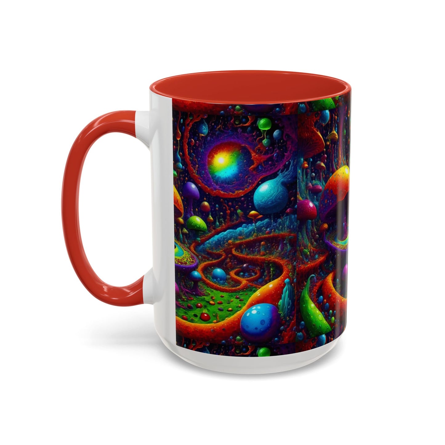 Psychedelic Mushroom Galaxy Coffee Mug — Vibrant Trippy Accent Mug (11/15oz)