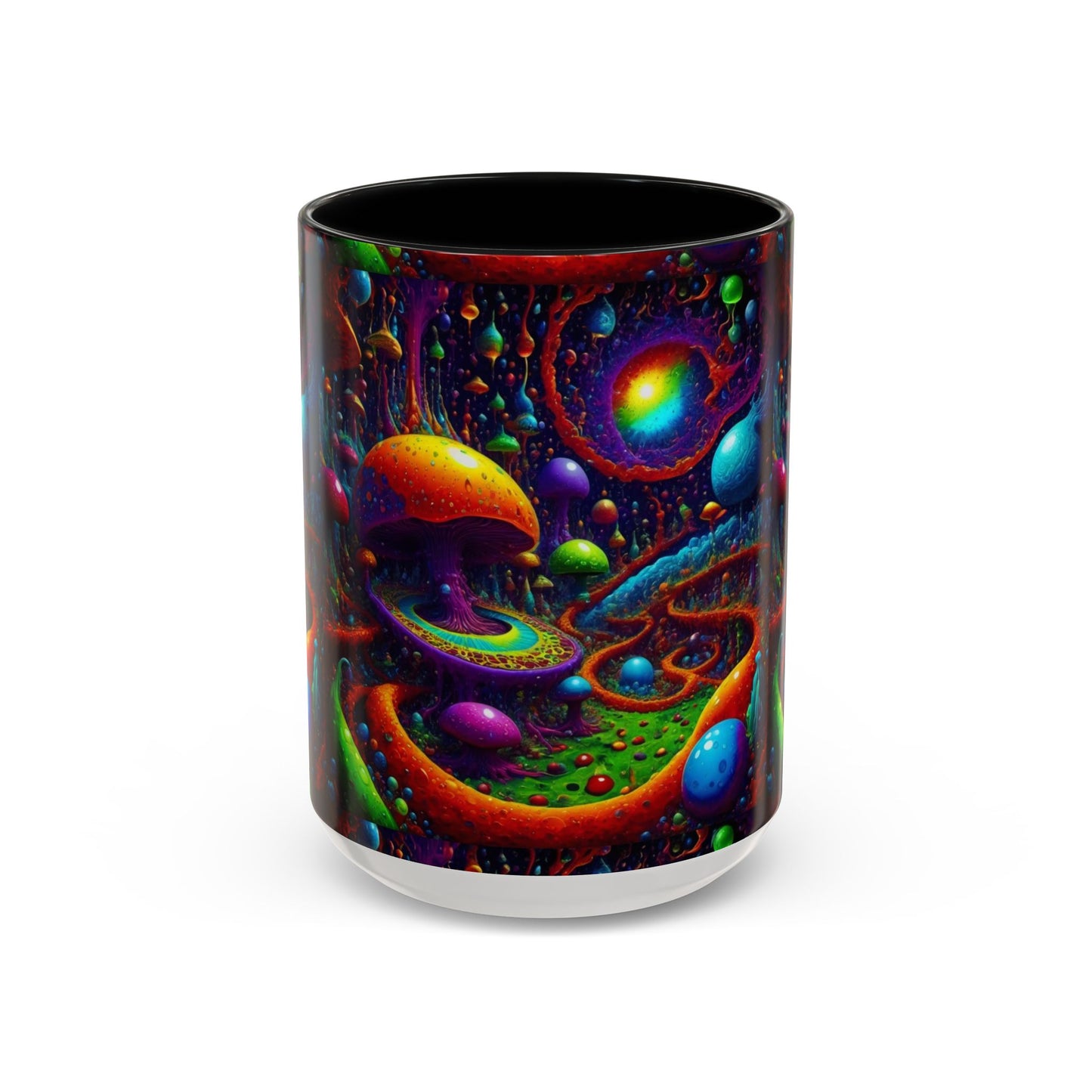 Psychedelic Mushroom Galaxy Coffee Mug — Vibrant Trippy Accent Mug (11/15oz)