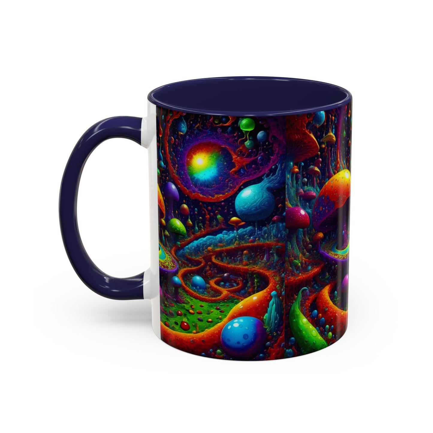 Psychedelic Mushroom Galaxy Coffee Mug — Vibrant Trippy Accent Mug (11/15oz)