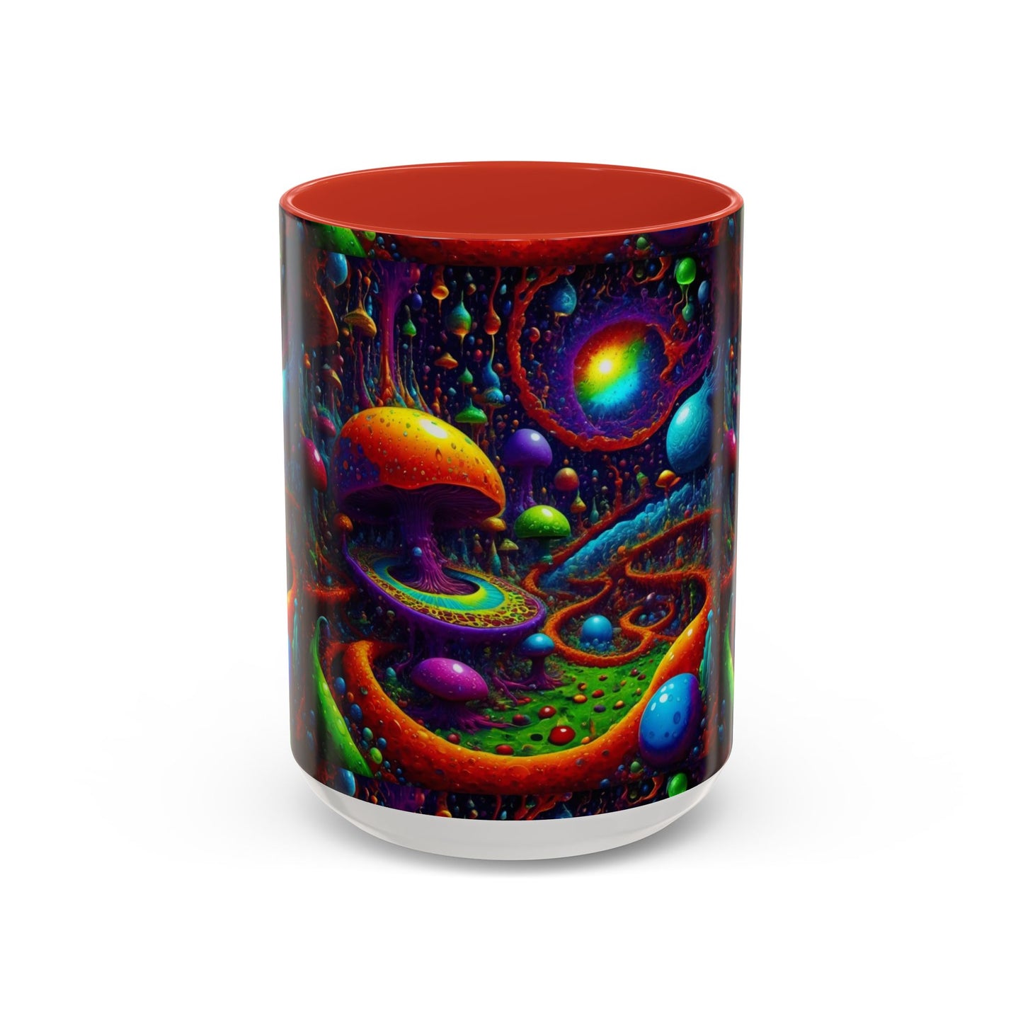 Psychedelic Mushroom Galaxy Coffee Mug — Vibrant Trippy Accent Mug (11/15oz)