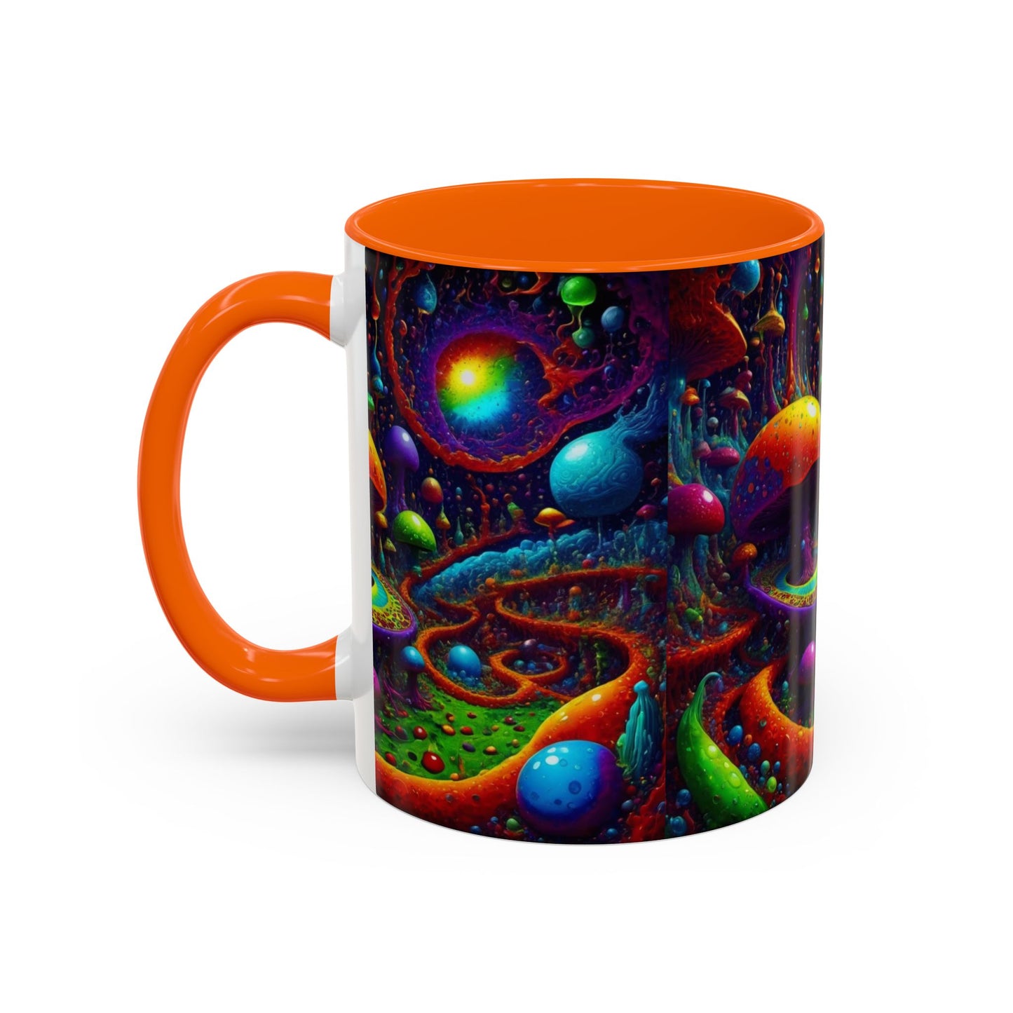 Psychedelic Mushroom Galaxy Coffee Mug — Vibrant Trippy Accent Mug (11/15oz)